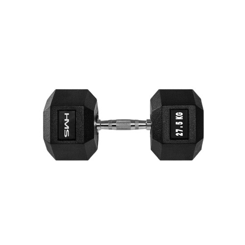 27,5 kg Sechskanthantel - Gummibeschichtet, Anti-Roll-Design 1