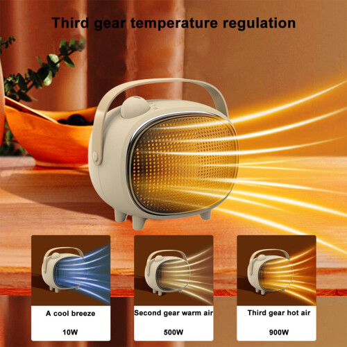 YZEGDCH Ceramic Space Heater with Thermostat 3-Speed