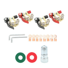4 Post Battery Terminal Connectors, Tinned Brass, Fits SAE JIS Type A