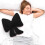 Bow Throw Pillow 3D Furry Ribbon Shape Black 5