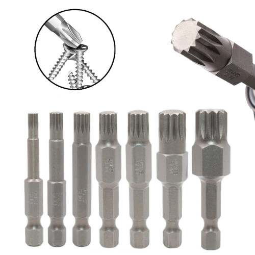 1 τεμάχιο 50 χιλ. μύτη κατσαβιδιού Torx 12 σημείων, 1/4\\\\\\\\', εξαγωνικό στέλεχος, μύτες 2