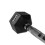 10 kg Hex Dumbbell - Rubber Coated, Steel Handle 3