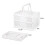 School Storage and Organization Foldable Latchs Bins, Organizer Box with Handle Stackable Plastic Containers, Visible for Closet, Kitchen 2