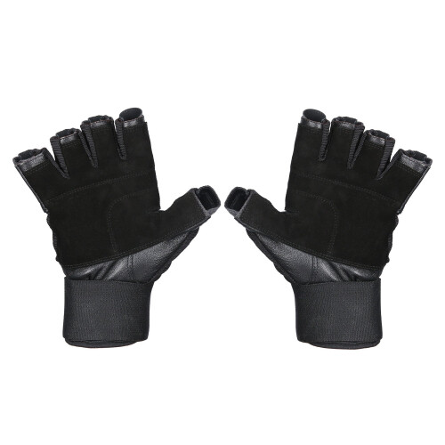 Schwarze Fitnesshandschuhe, Größe L 1