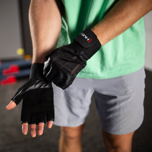 Schwarze Fitnesshandschuhe, Größe L 2