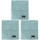 3Pcs Cotton Fabric Sofa Organizer Blue Multi-Function Storage Bag 2