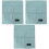 3Pcs Cotton Fabric Sofa Organizer Blue Multi-Function Storage Bag 3