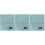 3Pcs Cotton Fabric Sofa Organizer Blue Multi-Function Storage Bag 4