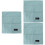 3Pcs Cotton Fabric Sofa Organizer Blue Multi-Function Storage Bag 6