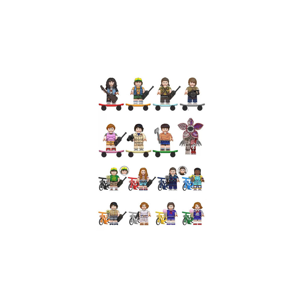 Enekio 16Pcs Stranger Things Minifigures Toys Fits Lego