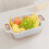 Living And Home Double Layer Detachable Drainer Basket, White 2