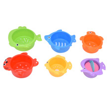 Baby-Fisch-Stapelbadebecher 6er-Pack, Plastik, Wasser-Spielt toys