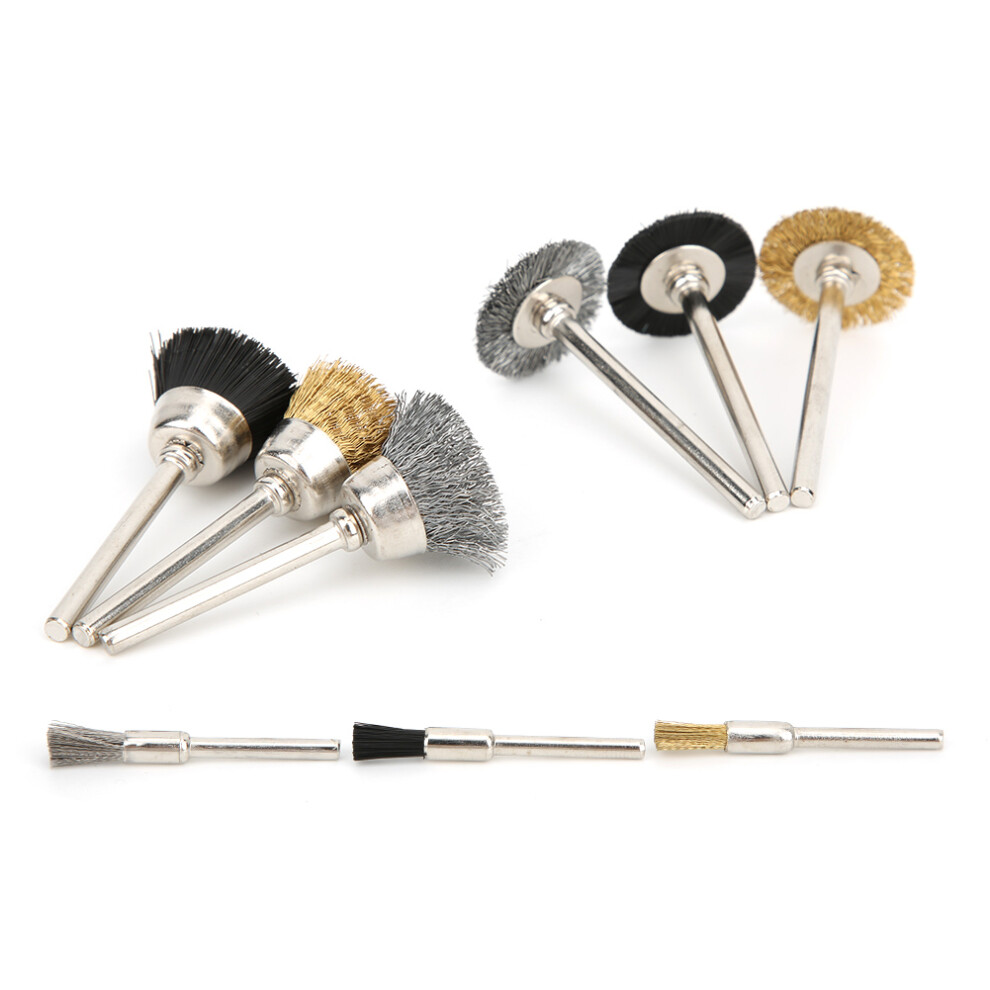 Aluminium Wire Cup Brush Set 18Pcs For Rotary Grinder Polishing & Surface Prep 8761392702843