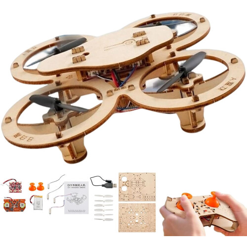 Κιτ FPV Drone, Κιτ DIY, RC Drone, Ξύλινο Κιτ Μοντέλου Drone, Συναρμολόγηση Αυτοκατασκευής για 1