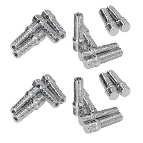 Wheel Stud Bolts Conversion Kit Durable Construction Extended Wheel Studs For German Vehicles Cold Forge Process Heat Treated Coating High Quality 2