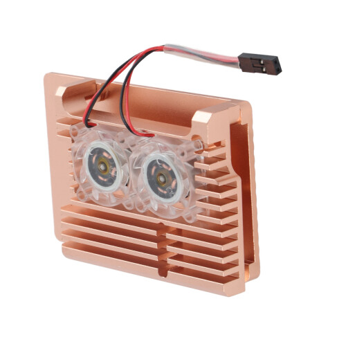 Λεπτή θήκη από κράμα αλουμινίου για το Raspberry Pi4B, θήκη Armor με απαγωγή θερμότητας και 1