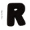 Alphabet Pillow Black Soft Plush 26 Letters 3