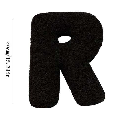Alphabet Pillow Black Soft Plush 26 Letters 2