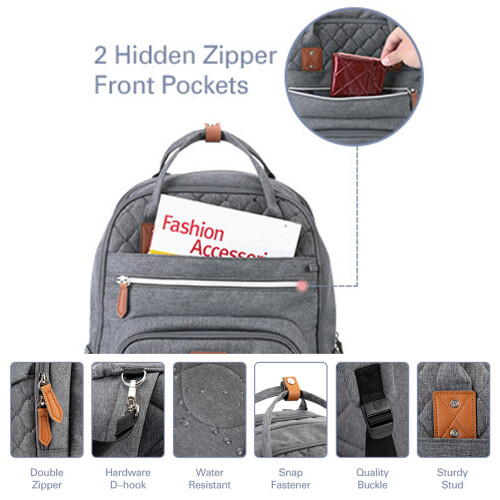 Versatile Waterproof Diaper Backpack with Insulated Compartments All-in-One Design Ergonomic Fit Stroller Compatible and Multi-functional Changing 2