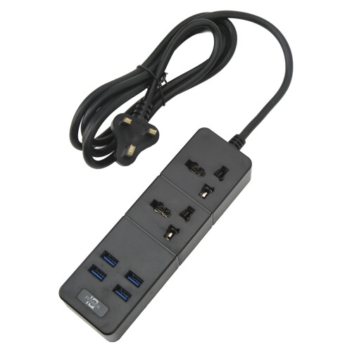 Πολύπριζο πολλαπλών βυσμάτων με εξόδους USB, συμβατότητα με πρίζες γενικής χρήσης, 1