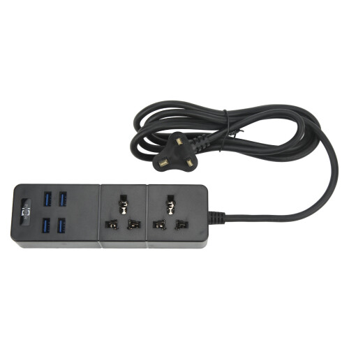 Πολύπριζο πολλαπλών βυσμάτων με εξόδους USB, συμβατότητα με πρίζες γενικής χρήσης, 2
