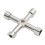 Chave universal resistente e durável com encaixe triangular, quadrado e cruzado, à prova de ferrugem. Chave de encanamento e utilidades de 4 vias, 2