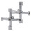 Chave universal resistente e durável com encaixe triangular, quadrado e cruzado, à prova de ferrugem. Chave de encanamento e utilidades de 4 vias, 7