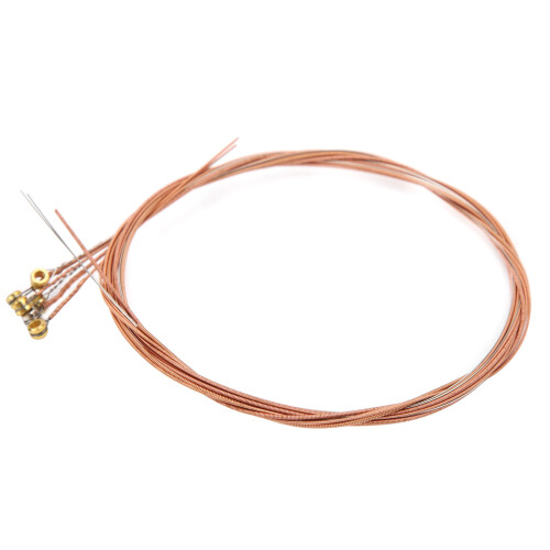 Adjustable Tone Guitar Strings Set, Bright Tone Metal Strings Resonance Effect Rust Resistant Copper Brass Strings Durable Metal Strings For Practice 1