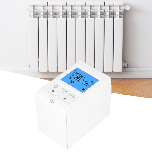 Weekly Programmable Smart Temperature Controller Touch Screen WiFi Thermostat With Voice Control Multi Function Holiday Mode Data Memory Child Lock 2