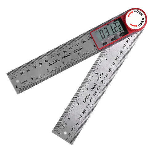 Digital Angle Finder Protractor With Lock Function Stainless Steel High Accuracy Measuring Tool For Construction Engineering And Woodworking 1