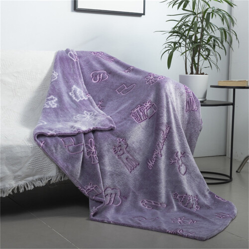 Dinosaur Glowing Blanket Purple Flannel 100x150cm 1