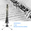 Clarinet Stand Foldable 4-Leg, Black/Silver 5