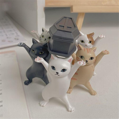 Dancing Cat Model Ornaments 5 Colours