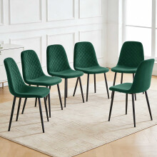 (Green, 6) 2/4/6x Dining Chairs metal Legs Home office