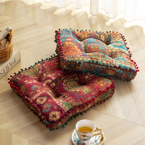 Papapt Μποέμ Μαξιλάρια Καρέκλας Patchwork Τετράγωνα για Τραπεζαρία Κουζίνα Καρέκλες 1