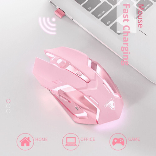 Ratón inalámbrico Bluetooth con carga silenciosa de modo dual 2