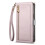 PU Leather iPhone 16 Case with 3-Card Holder Purple 3