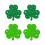 Ensemble de 4 sets de table trèfle, sets de table en forme de trèfle pour la Saint-Patrick, décoration de cuisine festive 2