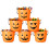 Secchiello per caramelle a forma di zucca arancione, set da 6 pezzi per feste. 2
