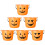 Secchiello per caramelle a forma di zucca arancione, set da 6 pezzi per feste. 3
