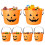 Secchiello per caramelle a forma di zucca arancione, set da 6 pezzi per feste. 4