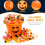 Secchiello per caramelle a forma di zucca arancione, set da 6 pezzi per feste. 6
