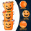 Secchiello per caramelle a forma di zucca arancione, set da 6 pezzi per feste. 7