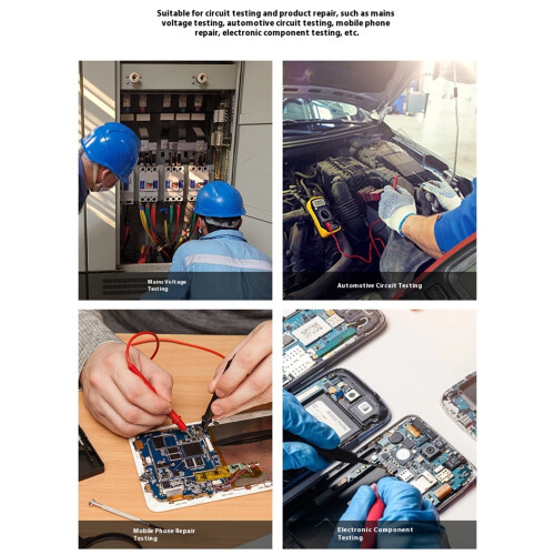 Easy Carry ABS Multimeter Automatic Ranges Adjustment Diode Triode Checker LCD Screen Upgrades for Electrical Diagnostics 1
