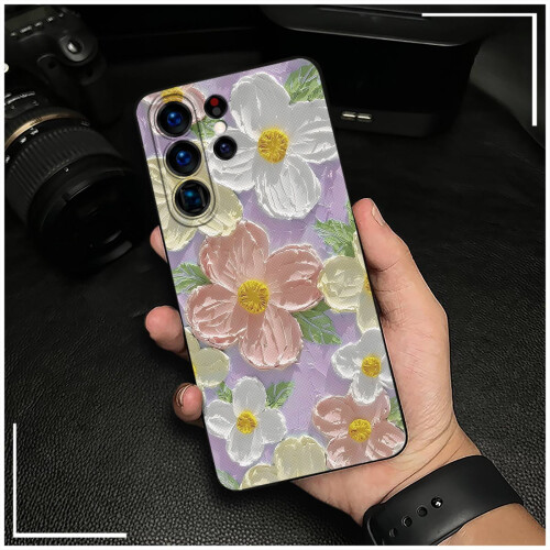 Θήκη τηλεφώνου με σχέδιο λουλούδι για Samsung Galaxy S25Ultra – Αδιάβροχη, αντισκονική, 1