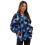 Damen-Sweatshirt mit Galaxy-Schmetterlingsprint, Oversize, lang 7