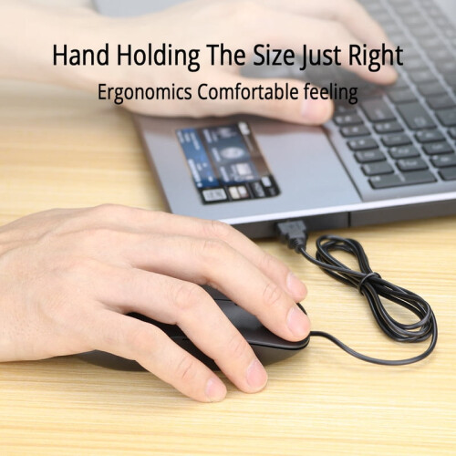 USB Wired Mouse Ultra thin 3 Buttons 1200DPI Optical 3D Roller Computer Mouse USB Gaming Mouse For PC Computer Gaming 2