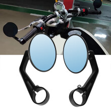 Retro CNC Black Rear View Mirror for Motorcycles & Scooters