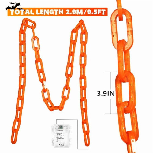 Φωτάκια Μπαταρίας για Διακόσμηση Halloween - 10ft160LED Πλαστικά Αλυσιδωτά Φώτα, 2