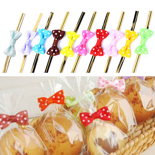 100Pcs/Set Packing Wire Flexible Bendable Gift Wrapping Bow Tie Wrapping Binding Wire for Bread Bag 1